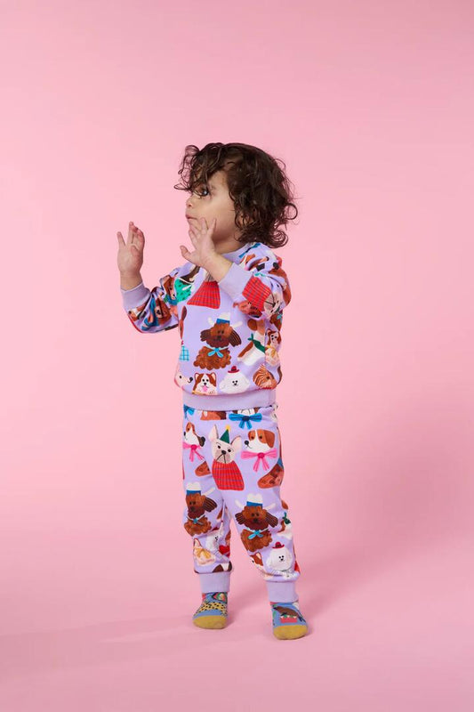 Image of a model wearing Pants. Productname: Puppys Baby Jogger in Lilac colour by brand - Gorman