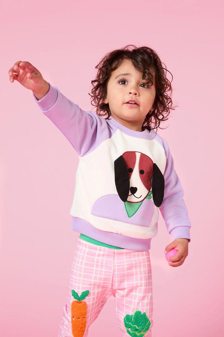 Image of a model wearing Outerwear. Productname: Pup Guy Baby Sweater in Multi colour by brand - Gorman