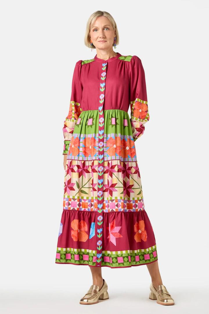 Image of Dresses. Productname: Heirloom Tiered Long Dress in Print colour by brand - Gorman
