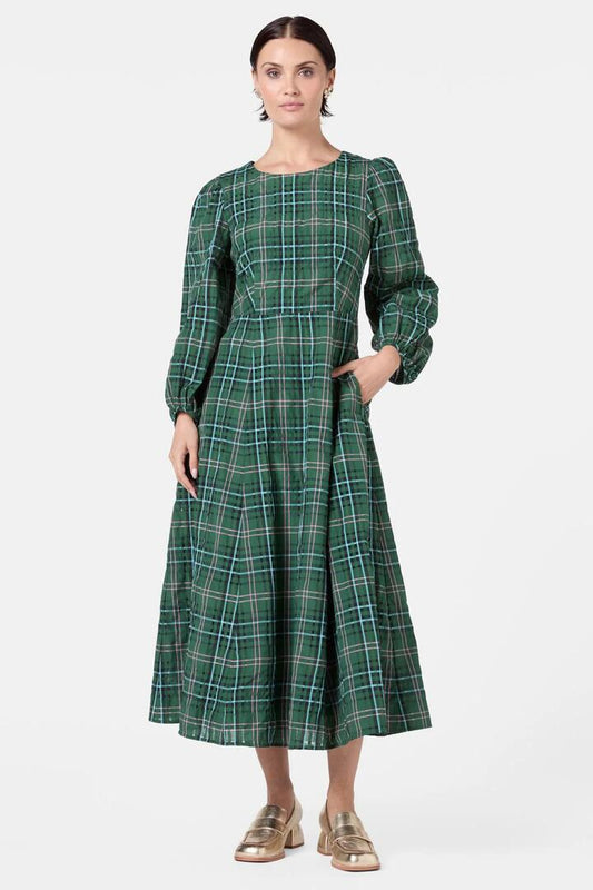 Image of Dresses. Productname: Bricklane Seersucker Dress in Green colour by brand - Gorman