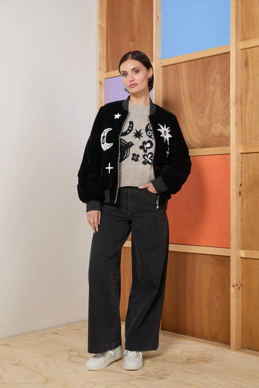 Image of a model wearing Denim. Productname: Ava Jean in Black colour by brand - Gorman