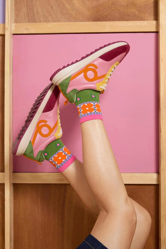 Image of Socks. Productname: Heirloom Green Mesh Sock in Multi colour by brand - Gorman