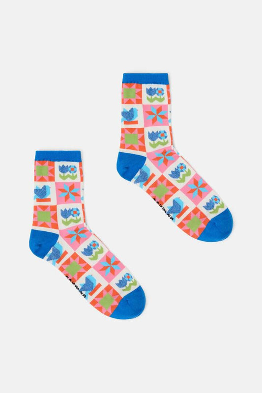 Image of Socks. Productname: Heirloom Aqua Sock in Multi colour by brand - Gorman