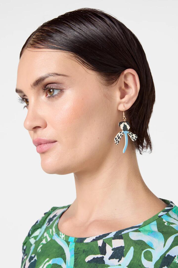 Image of Earrings. Productname: Butterfly Flower Earring in Multi colour by brand - Gorman