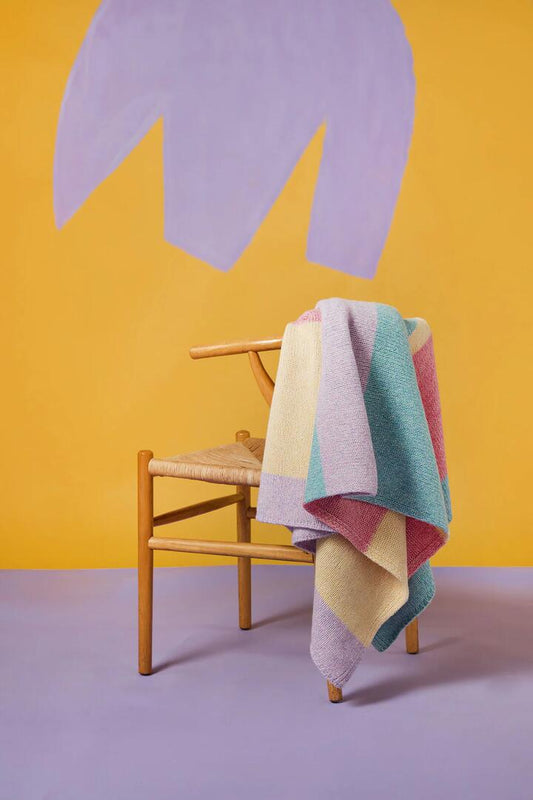 Image of Blankets. Productname: Primary Stripe Wool Throw in Multi colour by brand - Gorman