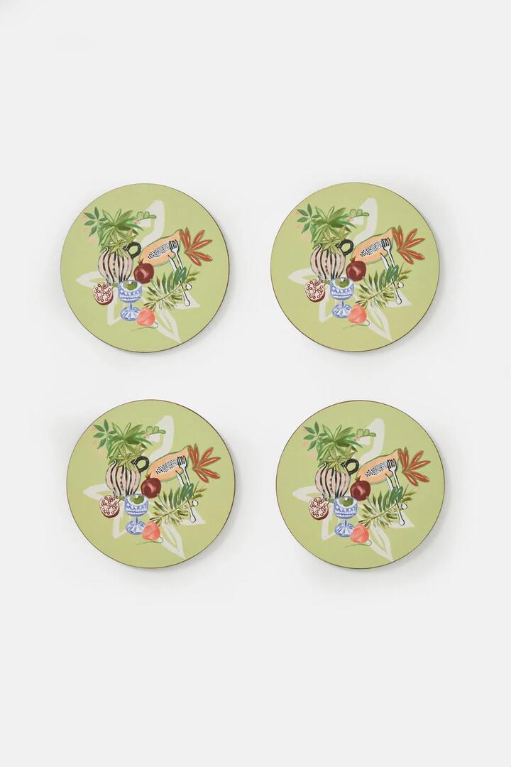 Image of Kitchen & Dining. Productname: Dine & Dash Coasters in Print colour by brand - Gorman