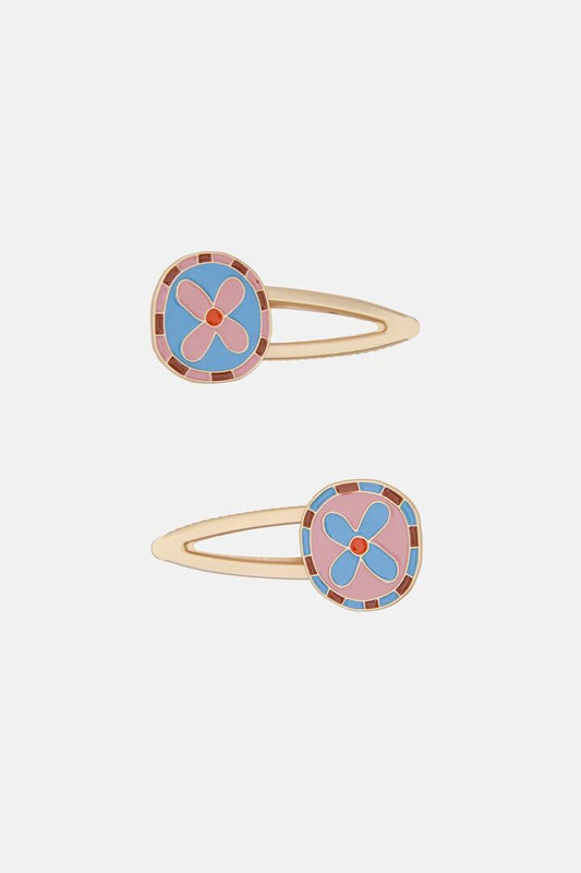 Image of Hair Accessories. Productname: Blue Flower Hair Clip S2 in Multi colour by brand - Gorman