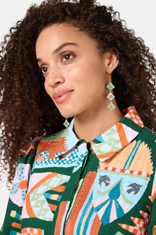 Image of Earrings. Productname: Starry Eyed Earring in Multi colour by brand - Gorman