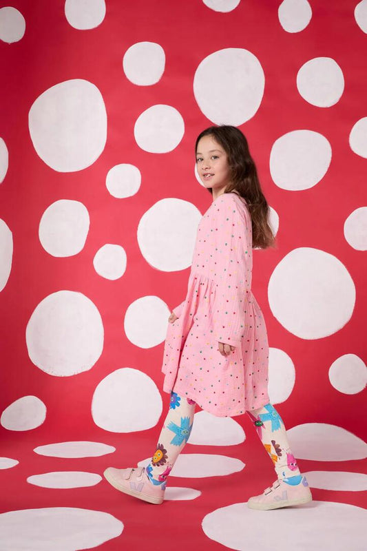 Image of Dresses. Productname: Emb Spot Kids Dress in Pink colour by brand - Gorman