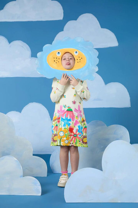 Image of Dresses. Productname: Happy Floral Kids Border Dress in Cream colour by brand - Gorman
