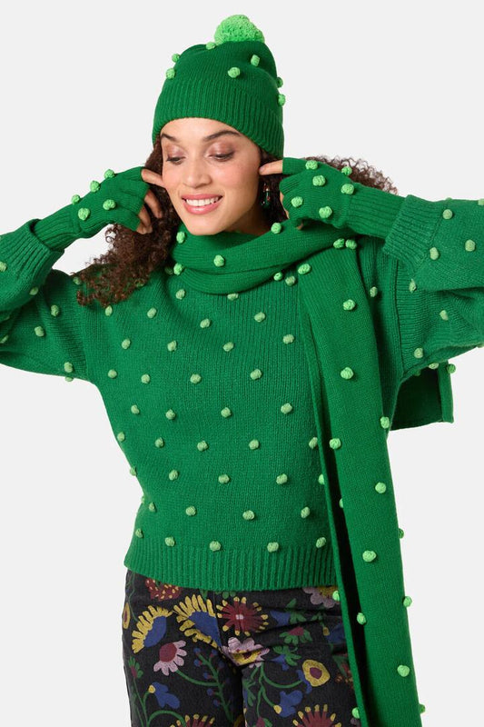 Image of Hats. Productname: Pom Pom Beanie in Green colour by brand - Gorman