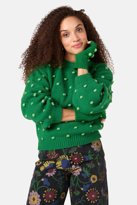 Image of Accessories. Productname: Pom Pom Gloves in Green colour by brand - Gorman