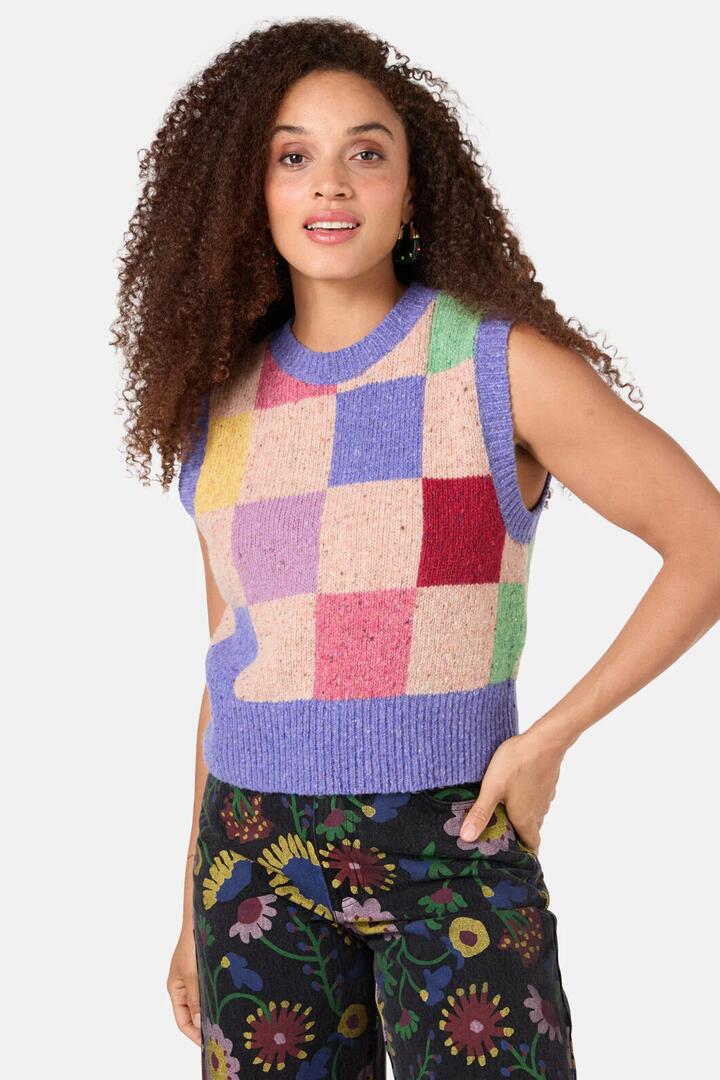 Image of Coats & Jackets. Productname: Patchwork Vest in Check colour by brand - Gorman