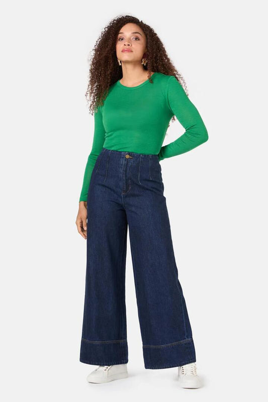 Image of a model wearing Denim. Productname: Peyton Jean in Indigo colour by brand - Gorman