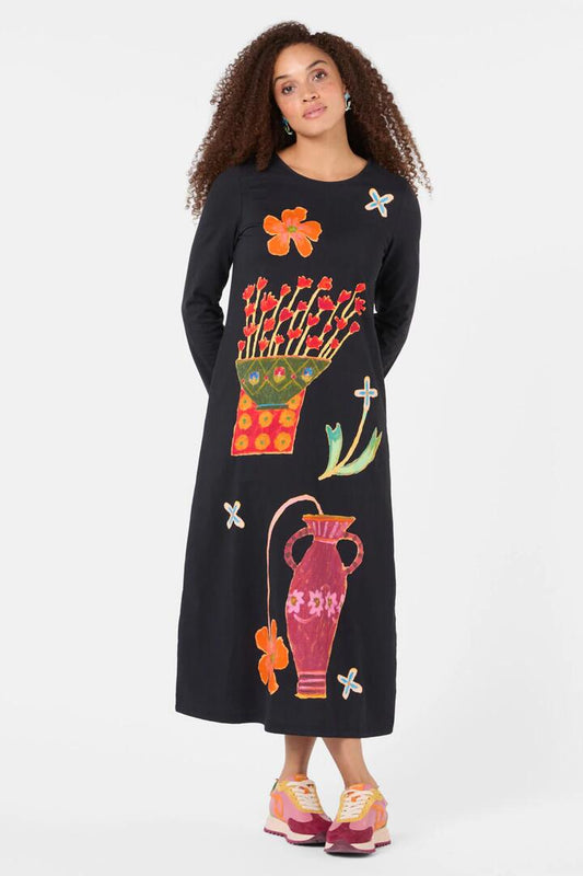 Image of a model wearing Tops. Productname: Amphora Jersey Dress in Print colour by brand - Gorman