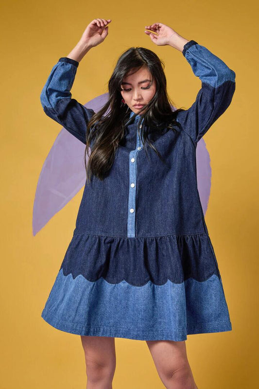 Image of Dresses. Productname: Picking Petals Denim Dress in Denim colour by brand - Gorman