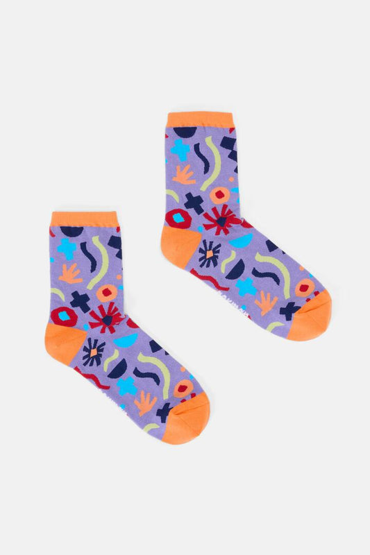 Image of Socks. Productname: Collage Garden Violet Sock in Multi colour by brand - Gorman