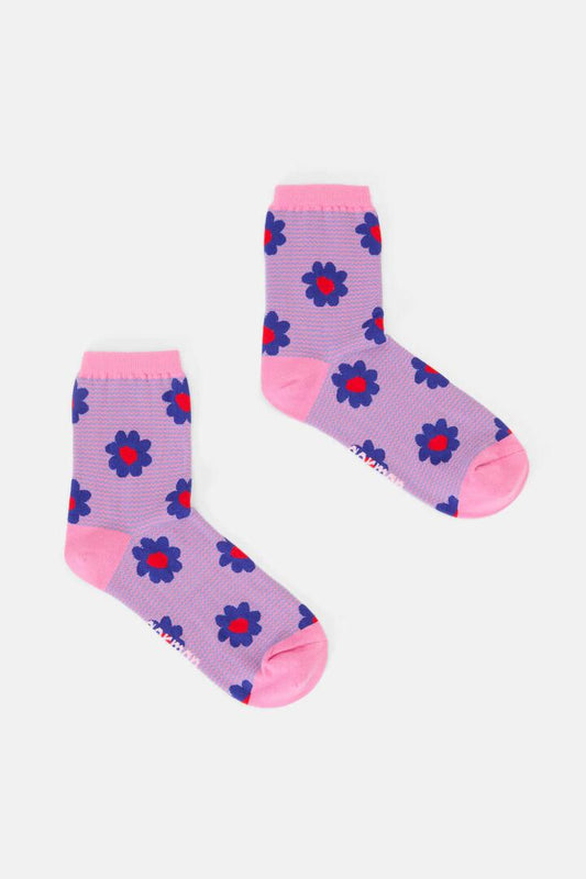 Image of Socks. Productname: Windowsill Flower Chevron Sock in Multi colour by brand - Gorman