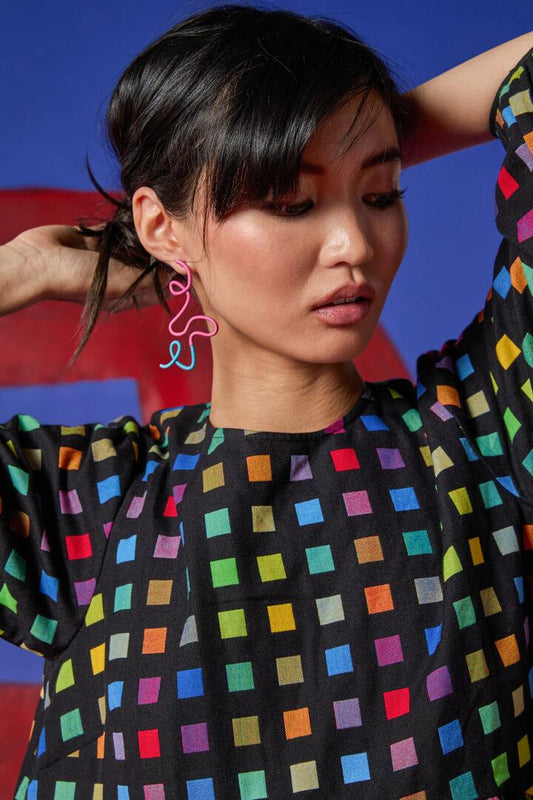 Image of Earrings. Productname: Desert Squiggle Earring in Multi colour by brand - Gorman