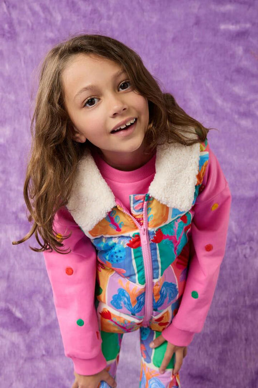 Image of Coats & Jackets. Productname: Wild Blooms Kids Vest in Multi colour by brand - Gorman