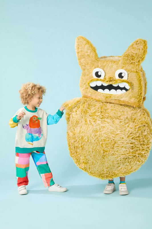 Image of a model wearing Outerwear. Productname: Animals Stack Kids Sweater in Multi colour by brand - Gorman