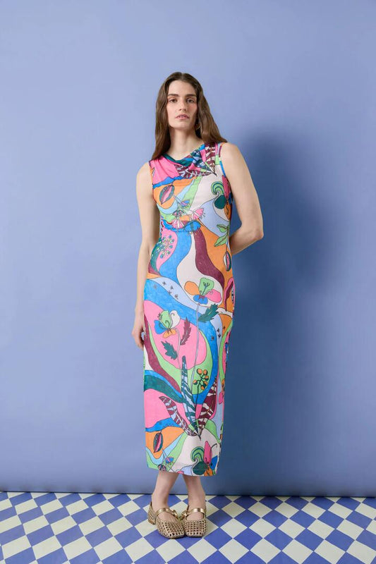 Image of Dresses. Productname: Flora Aurora Mesh Dress in Print colour by brand - Gorman