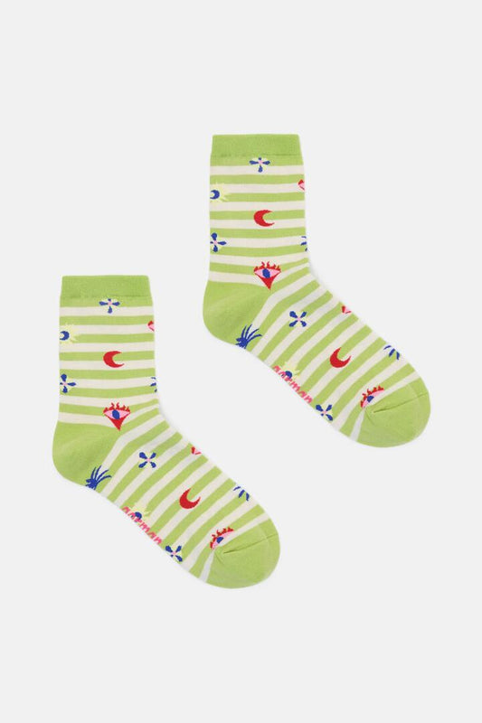 Image of Socks. Productname: Luna Cirque Stripe Motif Socks in Multi colour by brand - Gorman