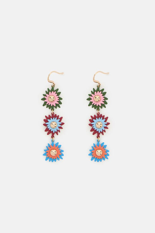 Image of Earrings. Productname: Parade Flower Drop Earring in Multi colour by brand - Gorman