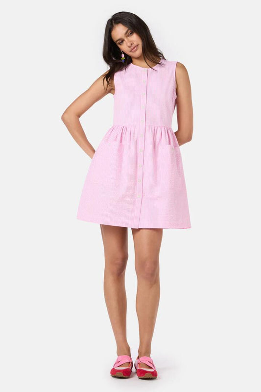 Image of Dresses. Product name - Fortunata Dress in Pink colour by brand - Gorman