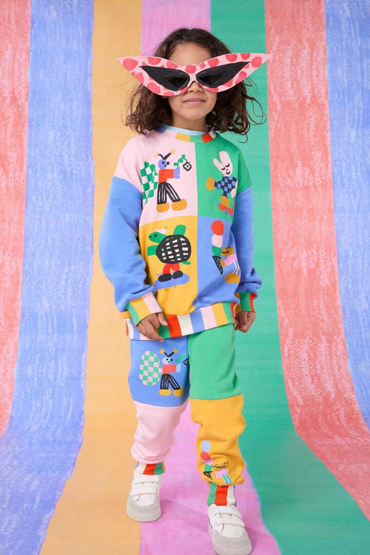 Image of a model wearing Pants. Productname: Splice Mate Kids Pant in Multi colour by brand - Gorman