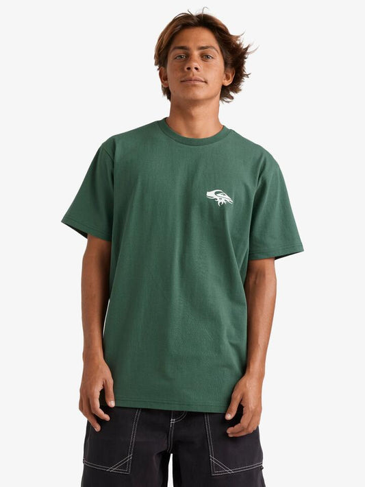 Image of T-Shirts. Productname: Quiksilver Mens Thorn Logo T-Shirt Forest - in Forest colour by brand - Quiksilver