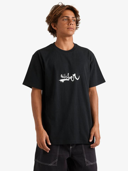 Image of T-Shirts. Product name - Quiksilver Mens Impaired T-Shirt Black in Black colour by brand - Quiksilver