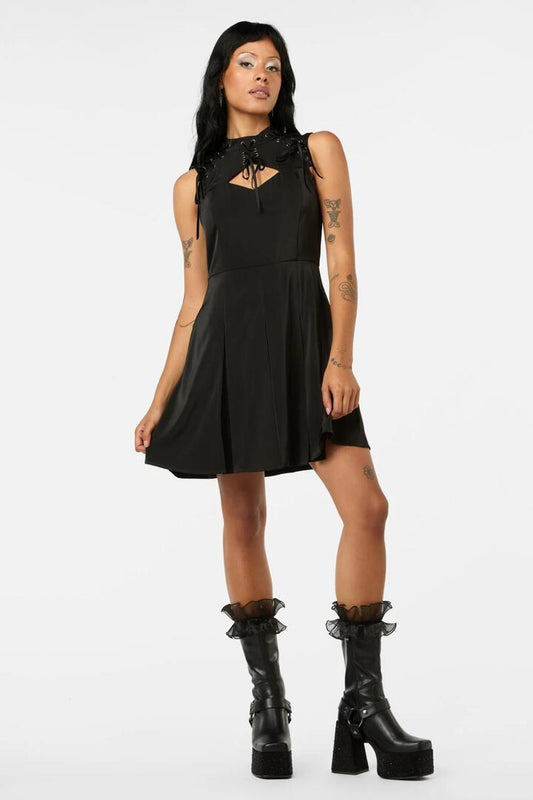 Image of a model wearing Dress. Productname: Revolution Dress in Black colour by brand - Black Friday