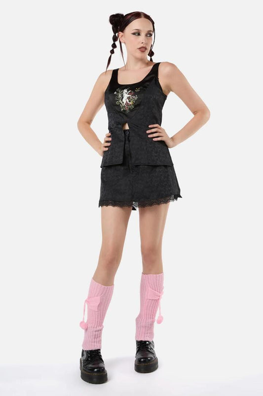 Image of Lingerie. Productname: Pink Bow Pom Legwarmers in Pink colour by brand - Dangerfield