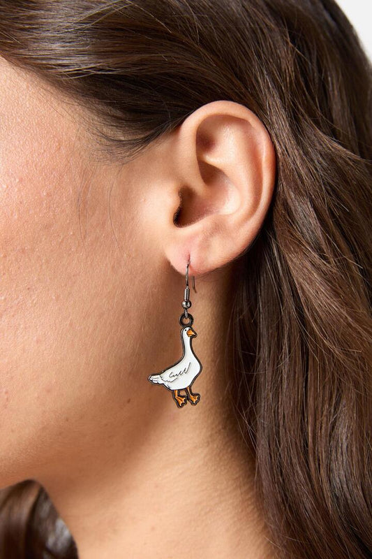 Image of Earrings. Productname: Lucy Goosey Earrings in White colour by brand - Princess Highway