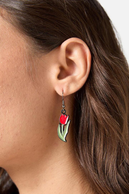 Image of Earrings. Productname: Tulip Love Earrings in Pink colour by brand - Princess Highway