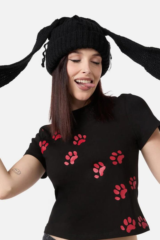 Image of Hats. Productname: Long Ears Beanie in Black colour by brand - Dangerfield