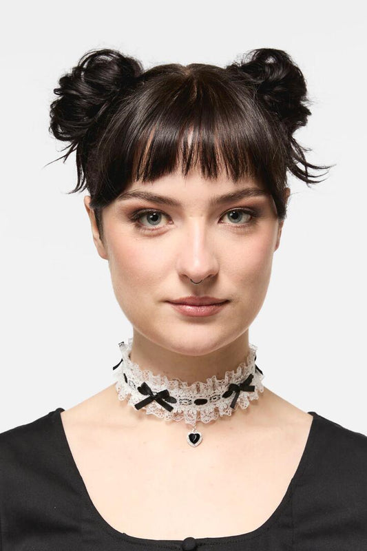 Image of Jewelry. Productname: Vintage Lace Choker in White colour by brand - Black Friday