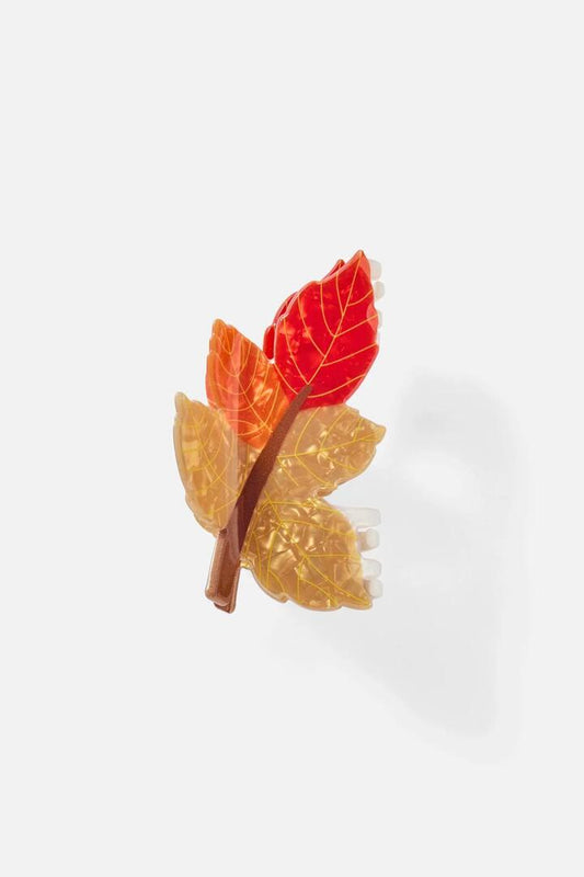 Image of Hair Accessories. Productname: Autumn Leaf Claw Clip in Rust colour by brand - Princess Highway