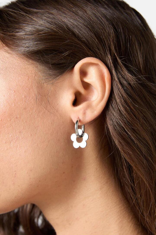 Image of Earrings. Productname: Silver Flower Earrings in Silver colour by brand - Princess Highway