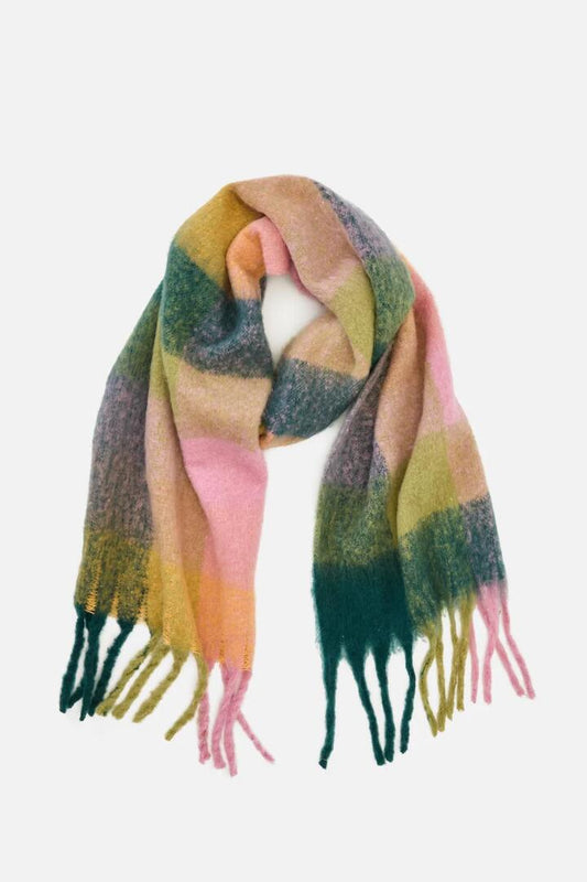 Image of Accessories. Productname: Green Pink Snug Scarf in Green/Pink colour by brand - Princess Highway