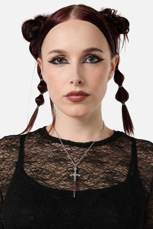 Image of Necklaces. Productname: Viking Sword Necklace in Silver colour by brand - Dangerfield