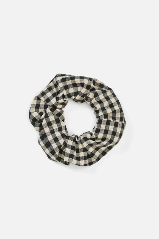 Image of Hair Accessories. Productname: Black Renae Check Scrunchie in Black colour by brand - Princess Highway