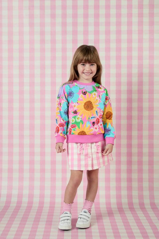 Image of a model wearing Outerwear. Productname: Sunflower Kids Sweater in Multi colour by brand - Princess Highway Kids