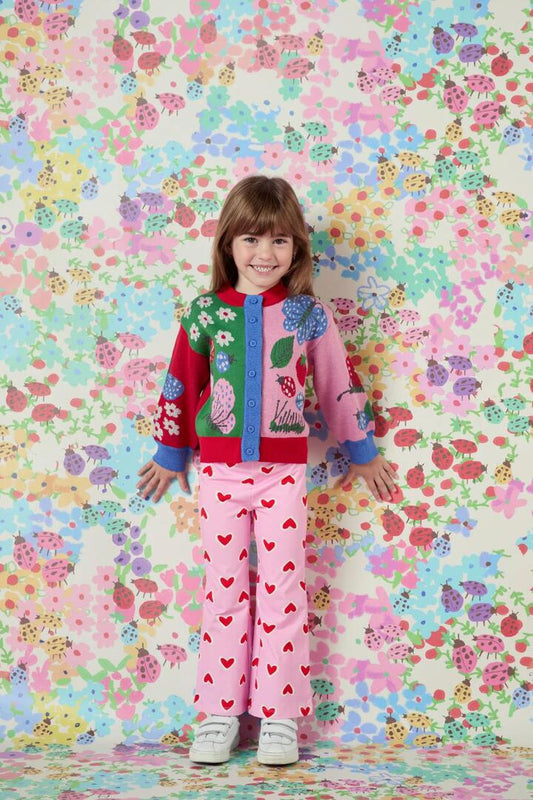 Image of a model wearing Outerwear. Productname: Lucky Bugs Kids Cardigan in Multi colour by brand - Princess Highway Kids