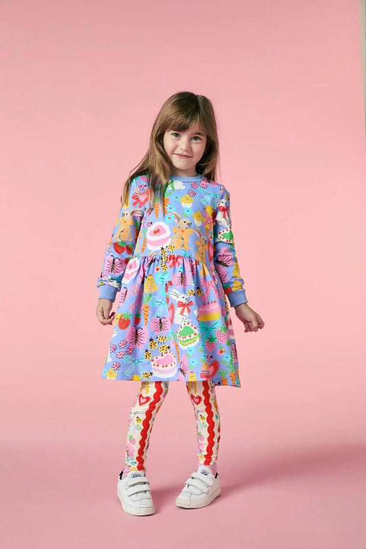 Image of a model wearing Pants. Productname: Bunny Stripe Kids Legging in Multi colour by brand - Princess Highway Kids