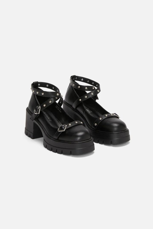 Image of Footwear. Productname: Hearts & Studs Shoe in Black colour by brand - Black Friday