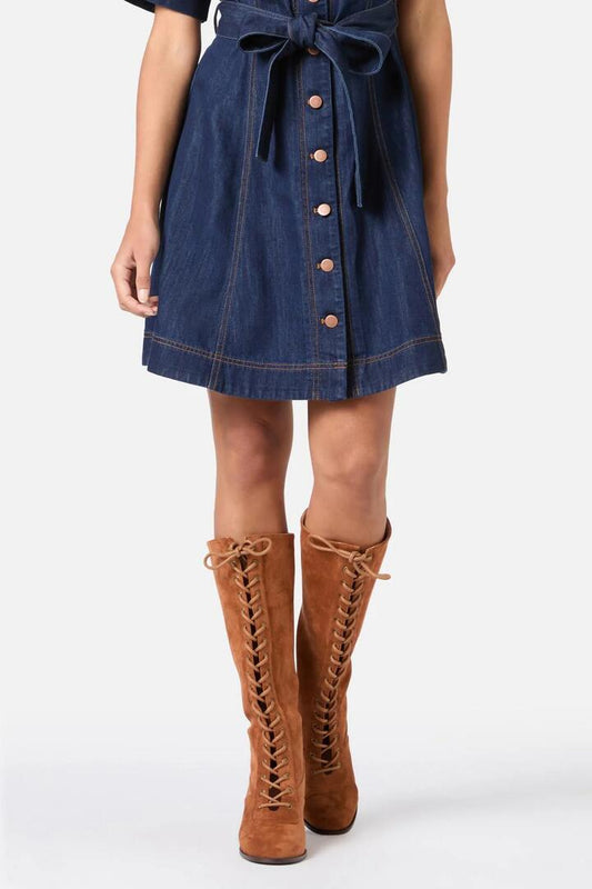 Image of Boots. Productname: Tan Lace Up Knee High Boot in Tan colour by brand - Princess Highway