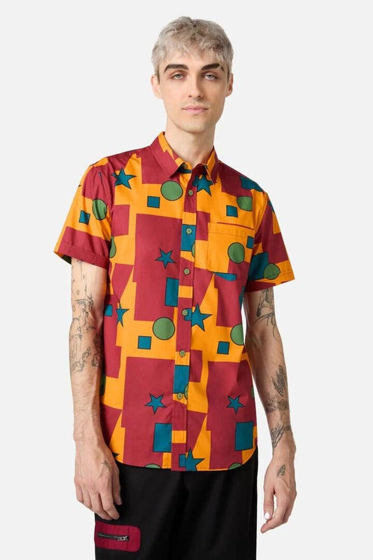 Image of a model wearing Tops. Productname: Puppet Show SS Shirt in Multi colour by brand - Black Friday