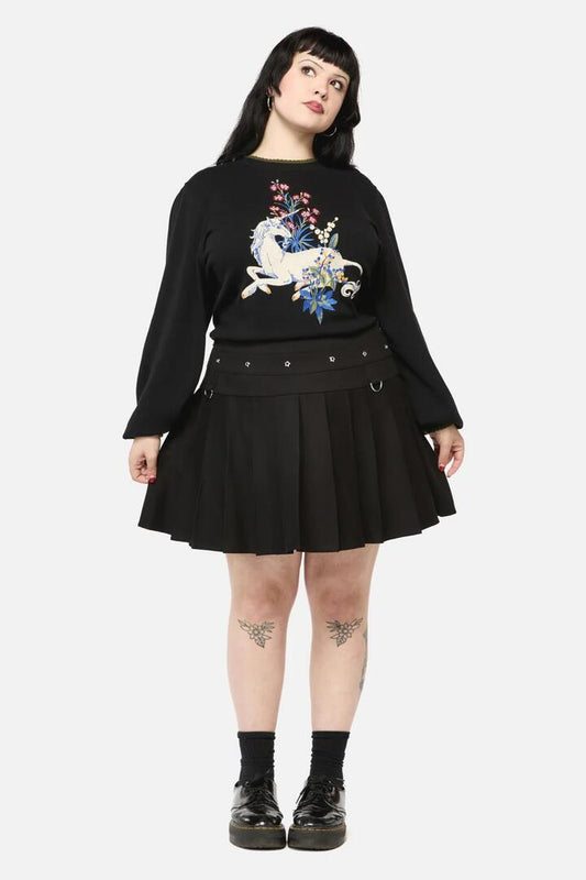 Image of a model wearing Skirts. Productname: Curve By Starlight Skort in Black colour by brand - Black Friday